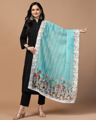 SEIKETSU Silk Blend Printed Women Dupatta
