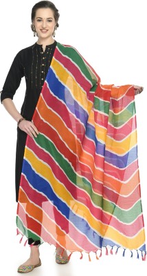 A R SILK HANDLOOM Art Silk Striped Women Dupatta