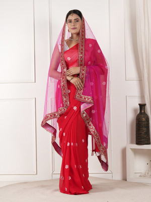 A R SILK DUPATTA HUB Net Embroidered Women Dupatta