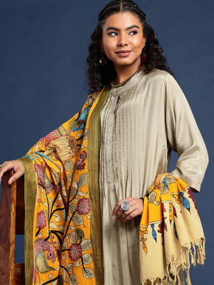 Taavi Pure Cotton Hand Painted Women Dupatta