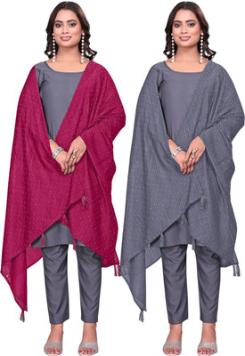 Kemza Cotton Blend Embroidered Women Dupatta