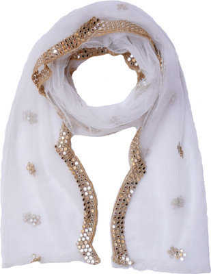 YOUTHQUAKE Net Embellished Women Dupatta