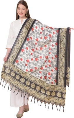 A R SILK DUPATTA HUB Cotton Silk Floral Print Women Dupatta