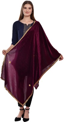 ROKONIC Velvet Self Design Women Dupatta