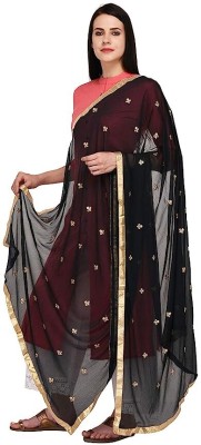 ansuenterprises Crepe Chiffon Embroidered Women Dupatta