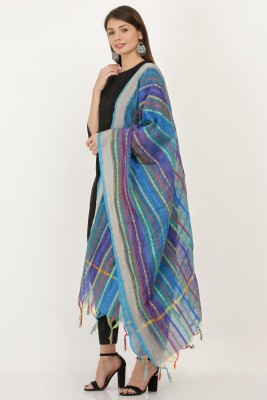 LIVVIE Cotton Silk Striped Women Dupatta