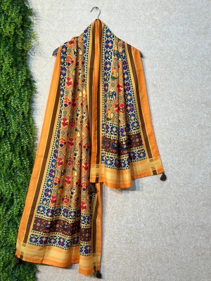 SEIKETSU Cotton Blend Printed Women Dupatta