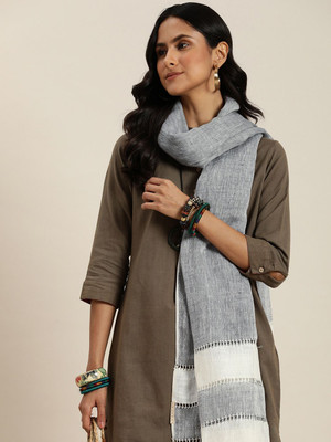 Taavi Linen Blend Woven Women Dupatta