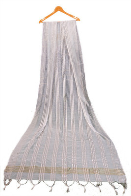 Sarvagun Nylon, Poly Chanderi Self Design, Striped, Embellished Women Dupatta