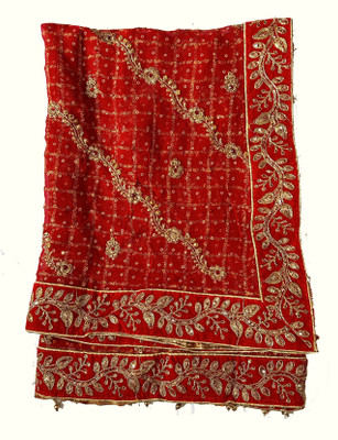VEERLABDHI Georgette Embroidered Women Dupatta