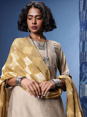 Taavi Pure Cotton Self Design Women Dupatta