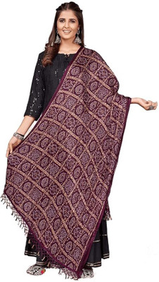 Pakheecreation Silk Blend Self Design Women Dupatta