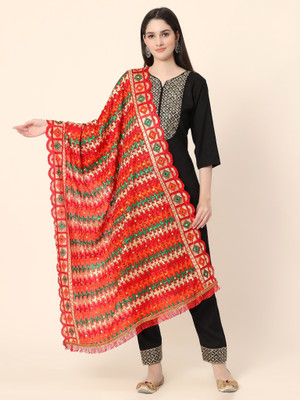 phulkari Chiffon Embroidered Women Dupatta