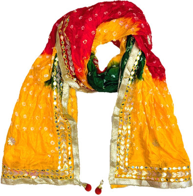 pk hub Art Silk Embellished Women Dupatta