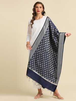 DUPATTA BAZAAR Pure Silk Woven Women Dupatta