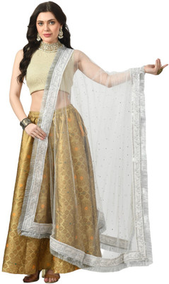 A R SILK DUPATTA HUB Net Embroidered Women Dupatta