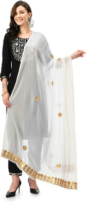 A R SILK DUPATTA HUB Chiffon Self Design Women Dupatta