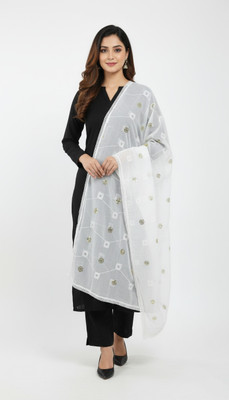 Traditions Bazaar Pure Cotton Self Design Women Dupatta