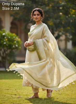 Hut Khadi Cotton Solid, Woven Women Dupatta