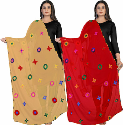 Cloric Fashion Chiffon Embroidered Women Dupatta