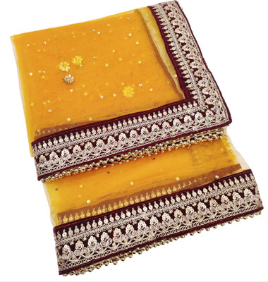 Navti Creations Net Embroidered Women Dupatta