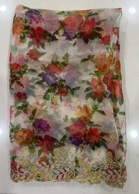 VLIPCARTZ Organza Floral Print Women Dupatta