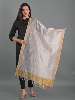 Apratim Poly Chanderi Solid Women Dupatta