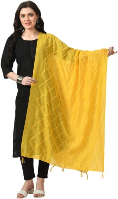 A R SILK DUPATTA HUB Poly Chanderi Self Design Women Dupatta