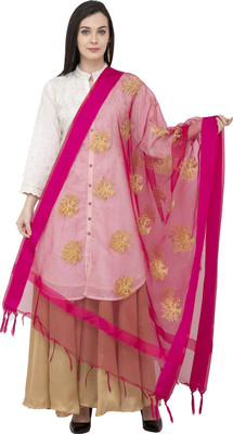 A R SILK DUPATTA HUB Art Silk Embroidered Women Dupatta
