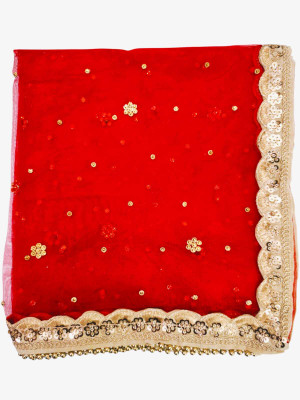 SAHINADUPATTA Net Embellished Women Dupatta