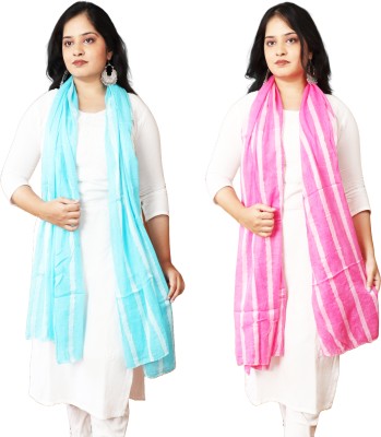 Dream Portal Pure Cotton Striped Women Dupatta