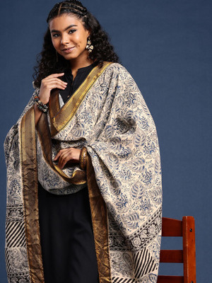 Taavi Cotton Blend Printed Women Dupatta