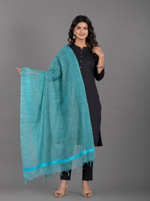 Apratim Cotton Blend Solid Women Dupatta