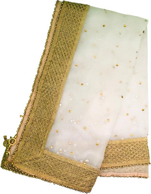 APNA KAPDA BAZAAR Net Embellished Women Dupatta