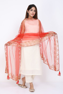 Trendz Hack Net Embellished Women Dupatta