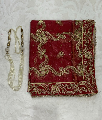 WeddingDupatta Net Embroidered, Embellished Women Dupatta