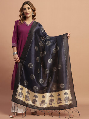AKSHADEEP Art Silk Printed Women Dupatta