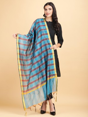 LIVVIE Cotton Silk Striped Women Dupatta