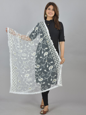 Nakoda Creation Net Embroidered Women Dupatta