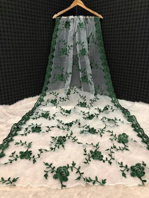 SUDURLABHAH CREATORS Net Embroidered Women Dupatta