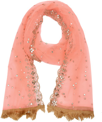YOUTHQUAKE Net Embroidered Women Dupatta