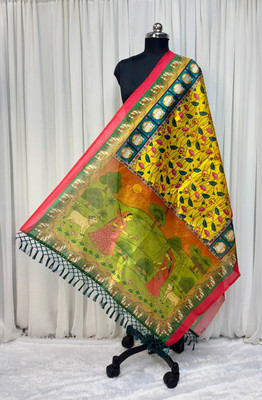 SHIVA CLOTHING Art Silk Printed Women Dupatta