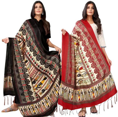 Cloric Fashion Cotton Silk Printed Women Dupatta
