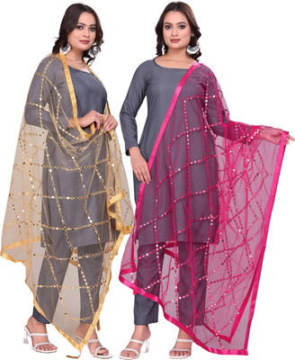 Kemza Net Embroidered Women Dupatta
