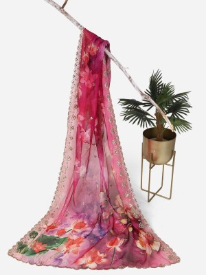 KAHIRAA WHOLETEX Organza Printed Women Dupatta