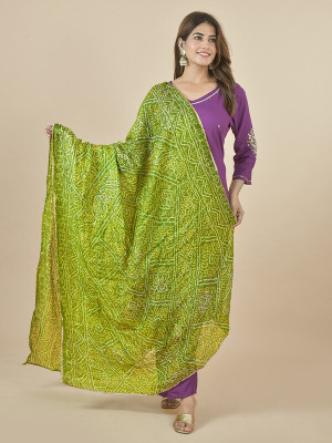 Kuhika Art Silk Printed Women Dupatta