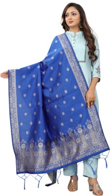 MAHAVEER BOUITQUE Cotton Silk Floral Print Women Dupatta