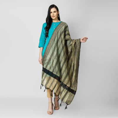 LIVVIE Cotton Silk Striped Women Dupatta