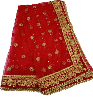 ASHA CHUNRI HOUSE Net Embroidered Women Dupatta