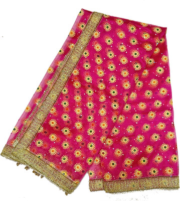 ASHA CHUNRI HOUSE Net Embroidered Women Dupatta
